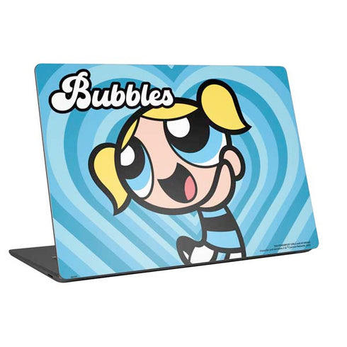 Cartoon Network Powerpuff Girls Bubbles Blue Hearts Universal Laptop 16in (13 x 9.4in) Skin